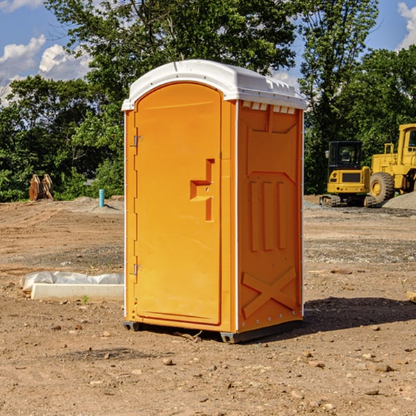 how often are the porta potties cleaned and serviced during a rental period in Terrell County Georgia